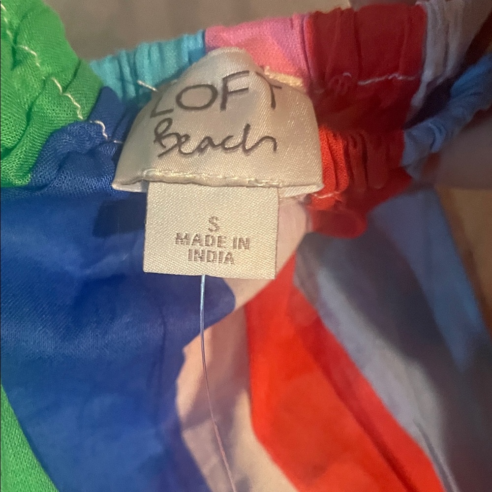 LOFT Beach Multicolor Striped Dress- Small - Picture 2 of 4